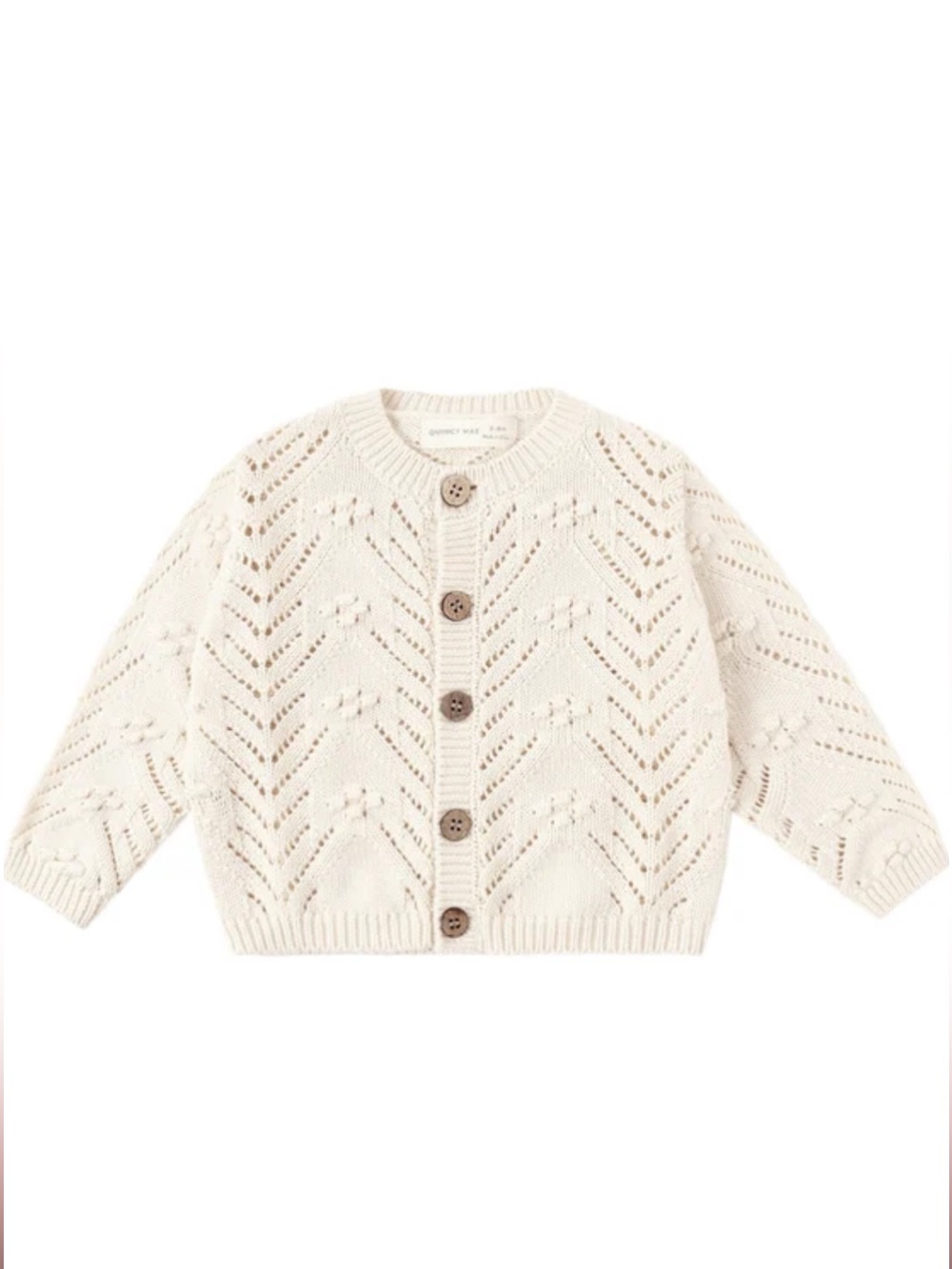 Quincy Mae/Rylee + Cru Knit Cardigan - neutral 18-24mo